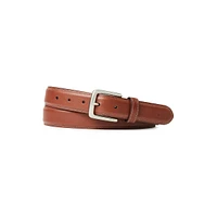 Contrast-Stitch Leather Belt