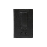 Pebbled Leather Card Case & Money Clip