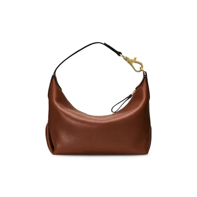 Small Kasie Leather Hobo Bag