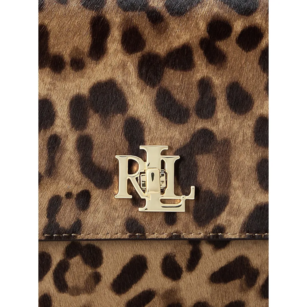 Lauren Ralph Lauren Leopard-Print Haircalf Crossbody Tech Case - Estate Leopard/Chestnut Brown