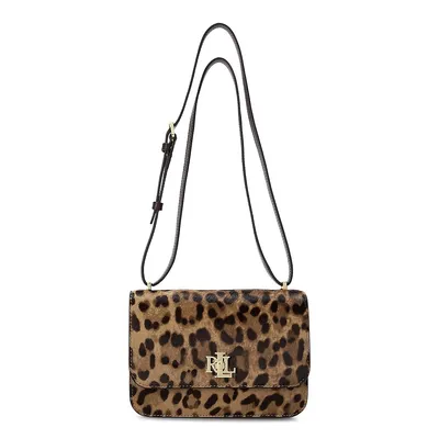 Medium Sophee Leopard-Print Calf Hair Convertible Bag