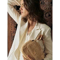 Small Sophee Straw Shoulder Bag