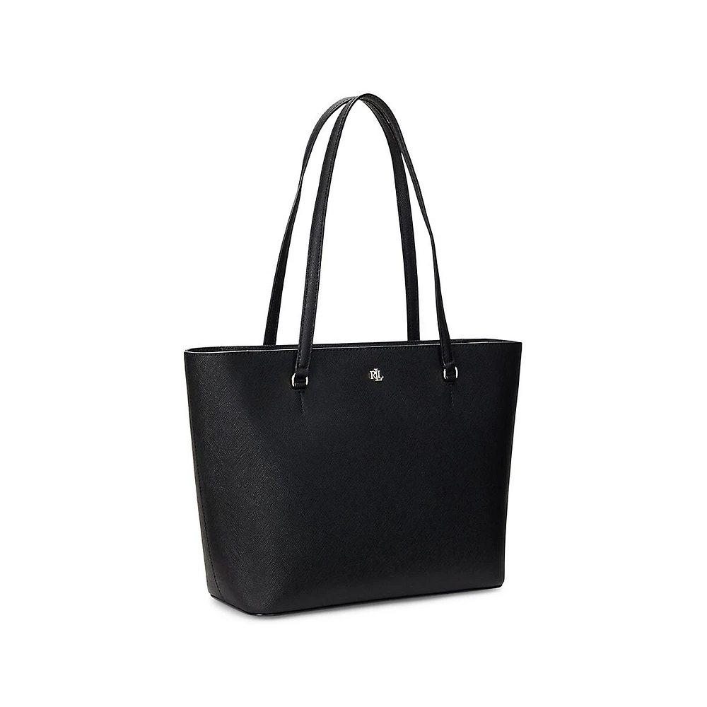 Medium Karly Crosshatch Leather Tote