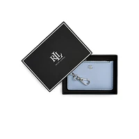 Porte-cartes zippé en cuir