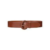 Logo Reversible Pebbled Leather Belt