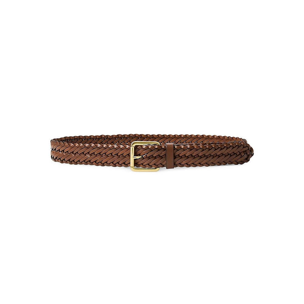 Braided Vachetta Leather Belt