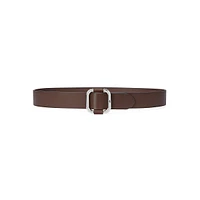 Slide-Buckle Leather Belt