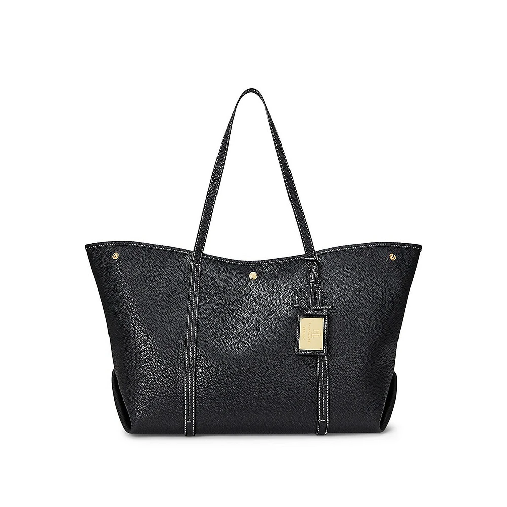 Large Emerie Pebbled Leather Tote