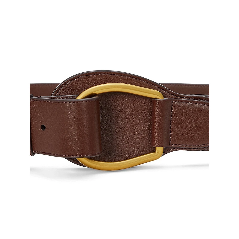 Leather Wide D-Ring Belt