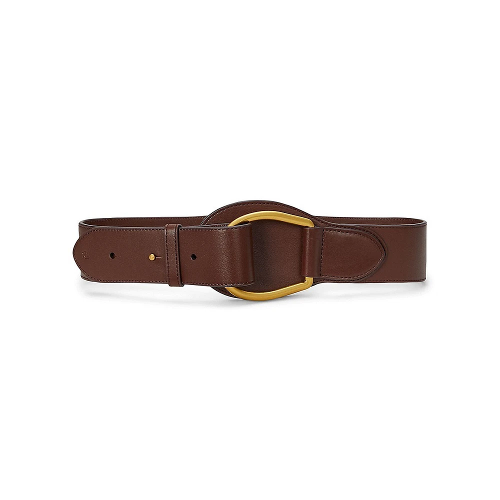 Leather Wide D-Ring Belt