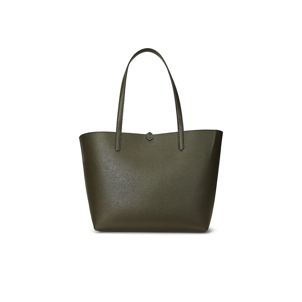 Faux-Leather Print Reversible Tote