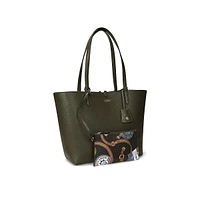 Faux-Leather Print Reversible Tote