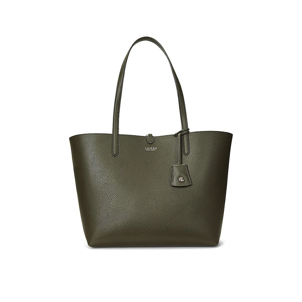 Faux-Leather Print Reversible Tote