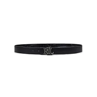 Logo Reversible Crocodile-Embossed Belt