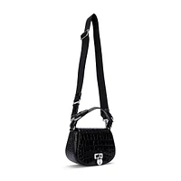 Medium Tanner Croc-Embossed Leather Crossbody Bag