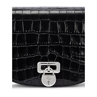 Medium Tanner Croc-Embossed Leather Crossbody Bag