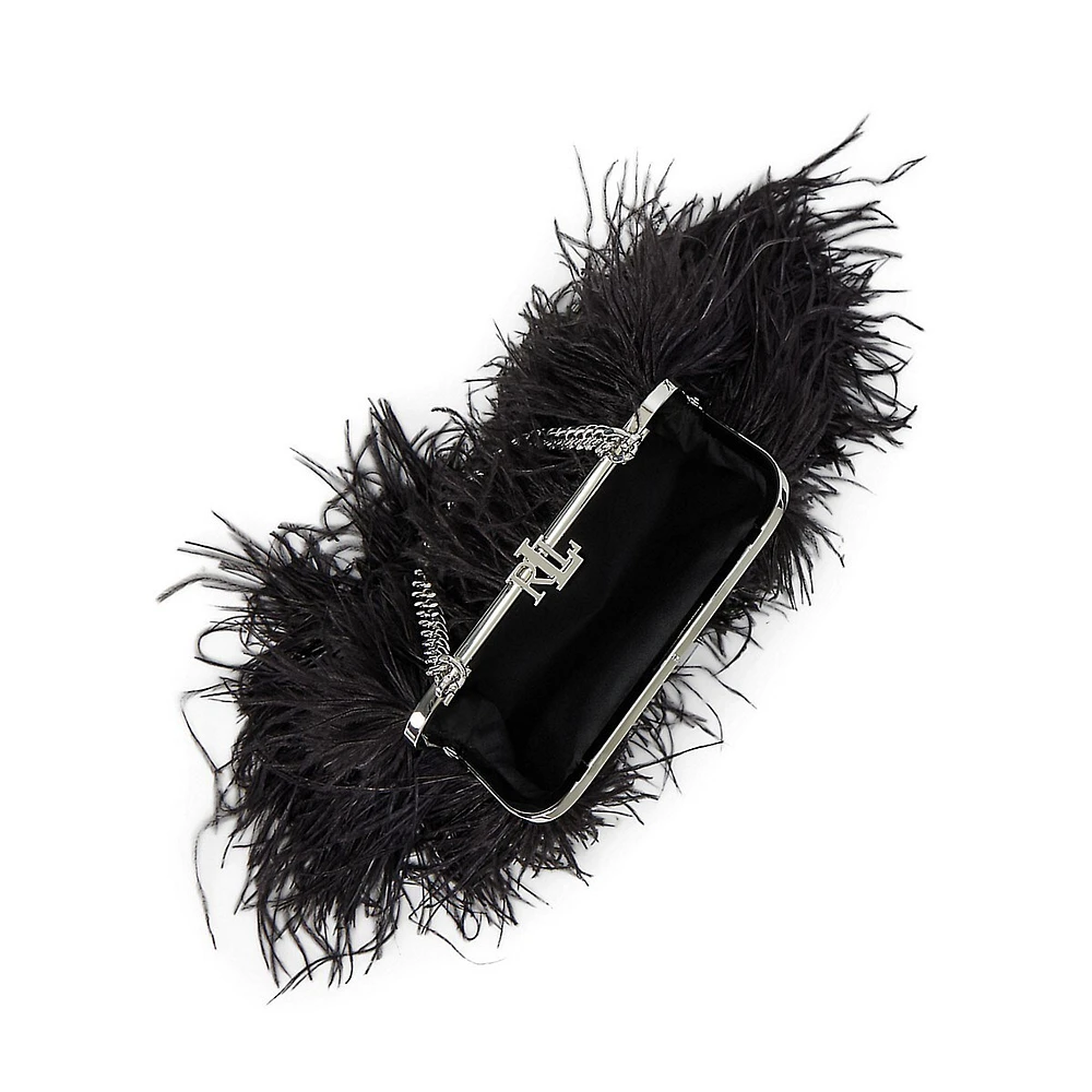 Small Hollie Feather Clutch