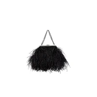 Small Hollie Feather Clutch