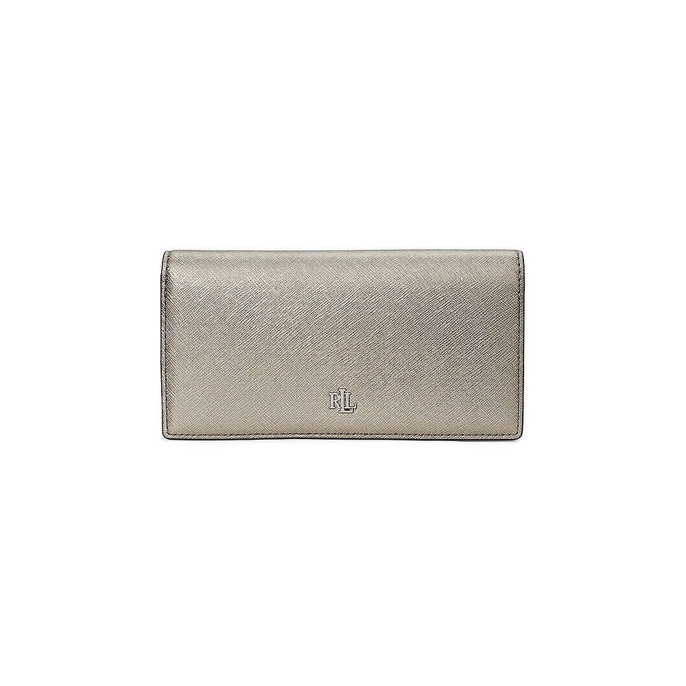 ​Slim Crosshatch Leather Wallet