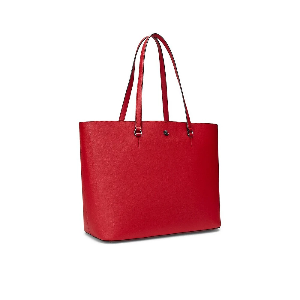 Medium Karly Crosshatch Leather Tote