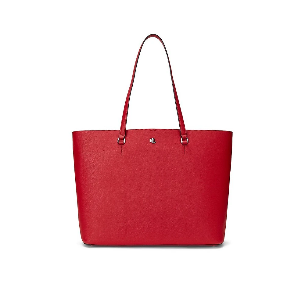 Medium Karly Crosshatch Leather Tote