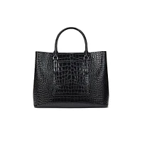 ​Large Marcy ​Embossed Leather Satchel