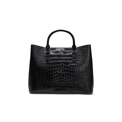 ​Large Marcy ​Embossed Leather Satchel