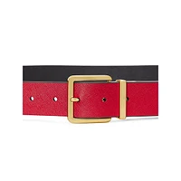 Crosshatch Leather Reversible Belt