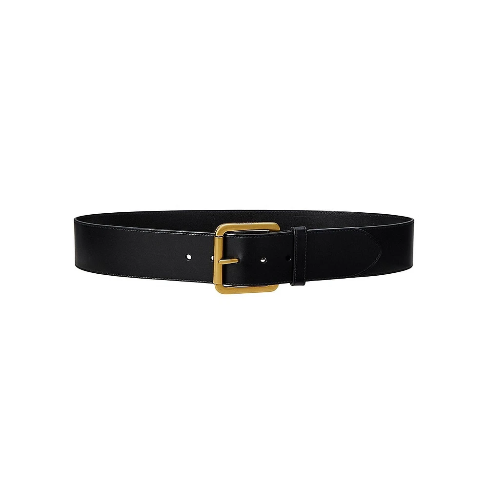 Vachetta Leather Wide Belt