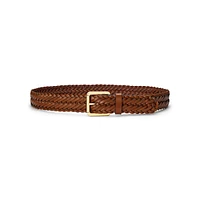 Ceinture en cuir de vachette tressé