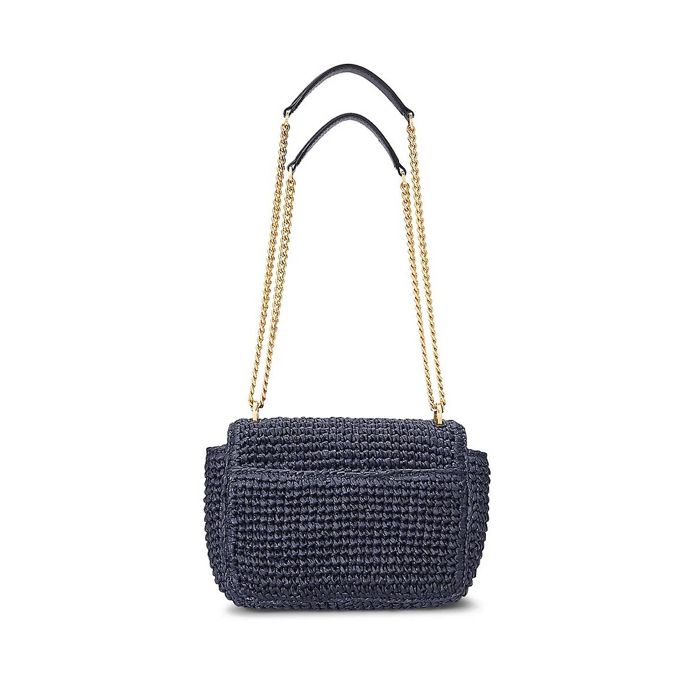 Medium Sophee Straw Convertible Shoulder Bag