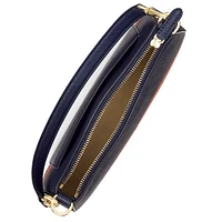 Medium Danni Striped Leather Convertible Bag