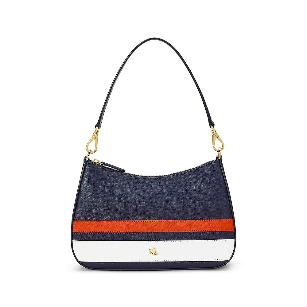 Striped Leather Medium Danni Bag