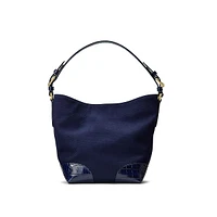 Medium Whitley Canvas & Leather Bucket Bag