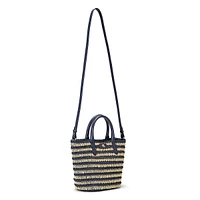 Striped Straw Medium Brie Tote