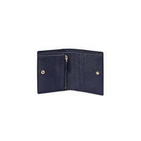 Crosshatch Leather Compact Wallet