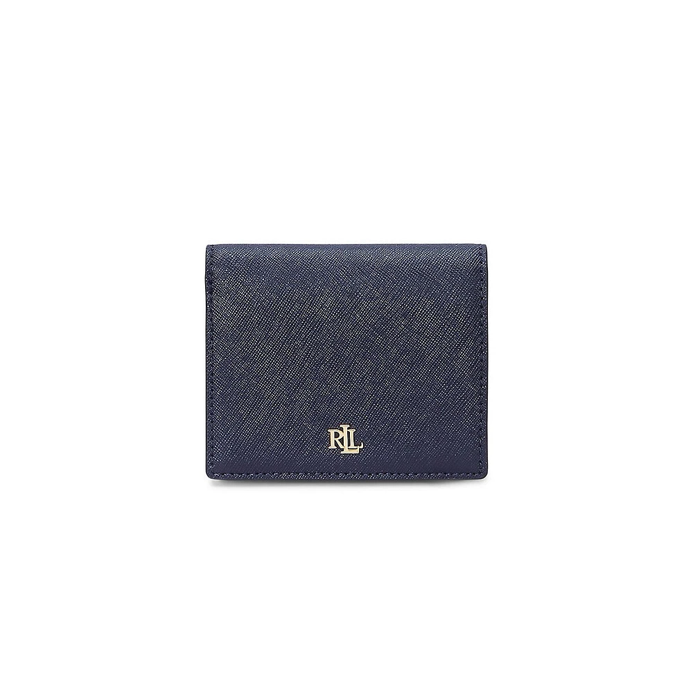 Crosshatch Leather Compact Wallet