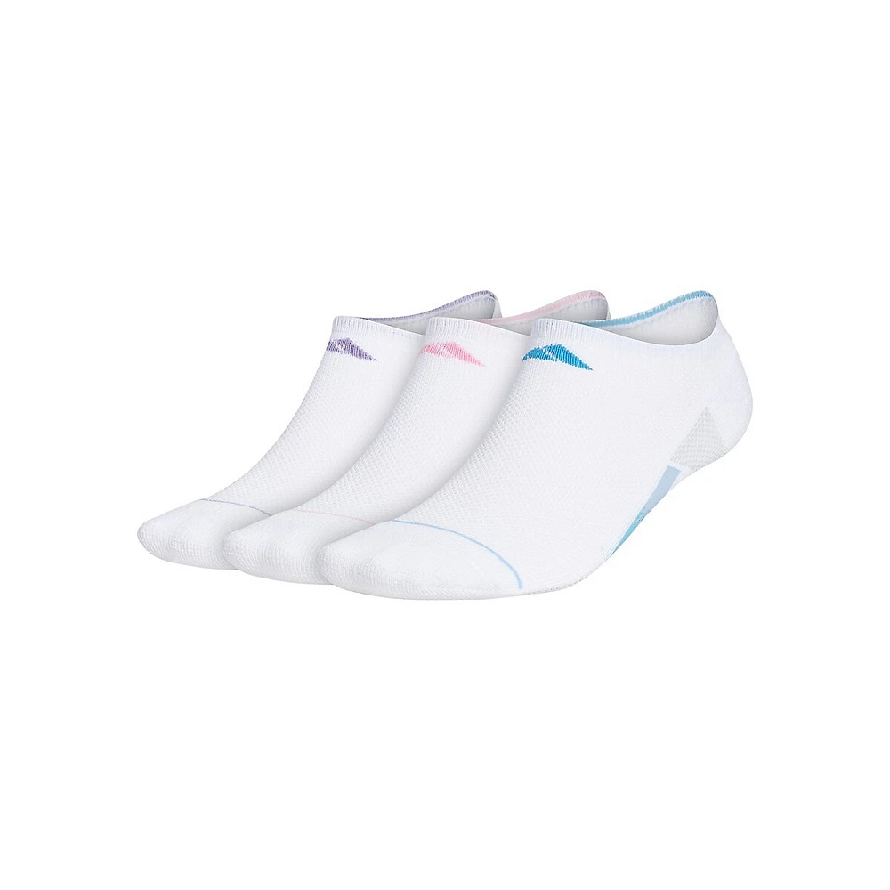 Women's 3-Pair Superlite Stripe No-Show Socks