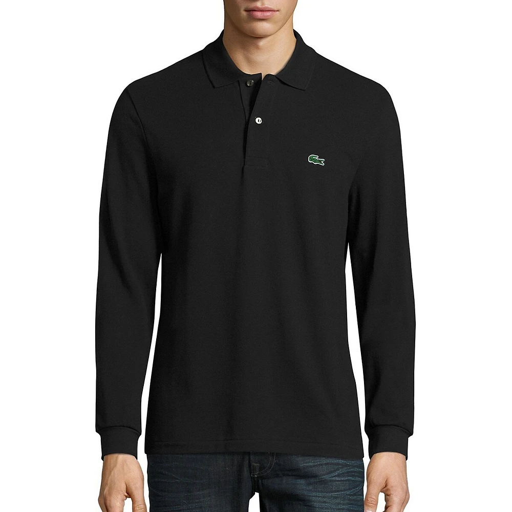 Long Sleeve Classic-Fit Pique Polo