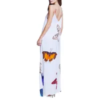 Hartley Butterfly-Print Trapeze Slip Dress