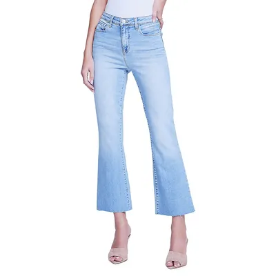 Kendra High-Rise Crop Flare Jeans