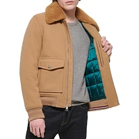 Touch of Wool Bomber Jacket