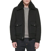 Touch of Wool Bomber Jacket