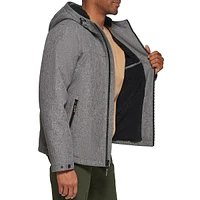 Hooded Fleece-Lined Softshell Jacket