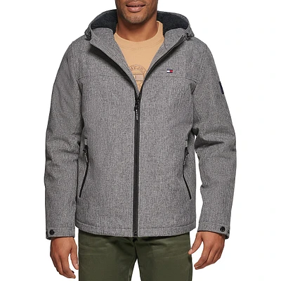 Hooded Fleece-Lined Softshell Jacket