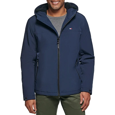 Hooded Fleece-Lined Softshell Jacket