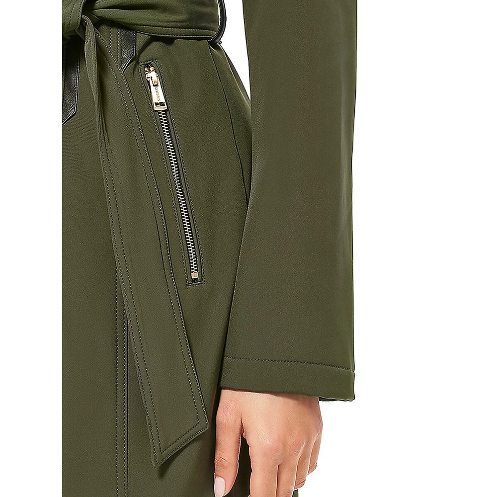 Trenchcoat souple avec similifourrure