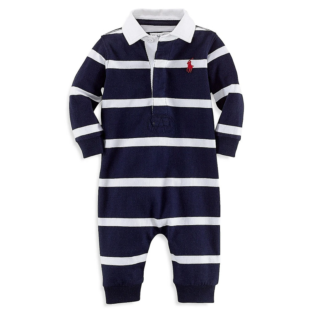 Baby Boy's Striped Cotton Coveralls