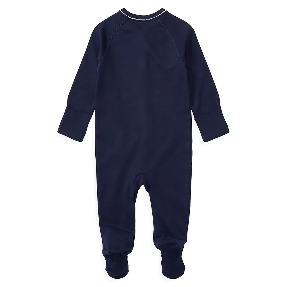 Baby Boy's Long Sleeve Footed Coverall