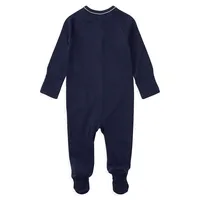Baby Boy's Interlock Footed Coverall